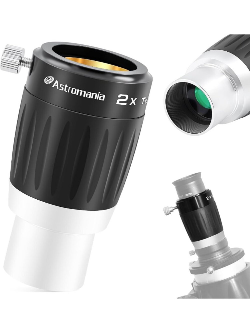 2X Barlow Lens 1.25" TeleXtender for Telescope - 4-Element FMC Optics Upgrade